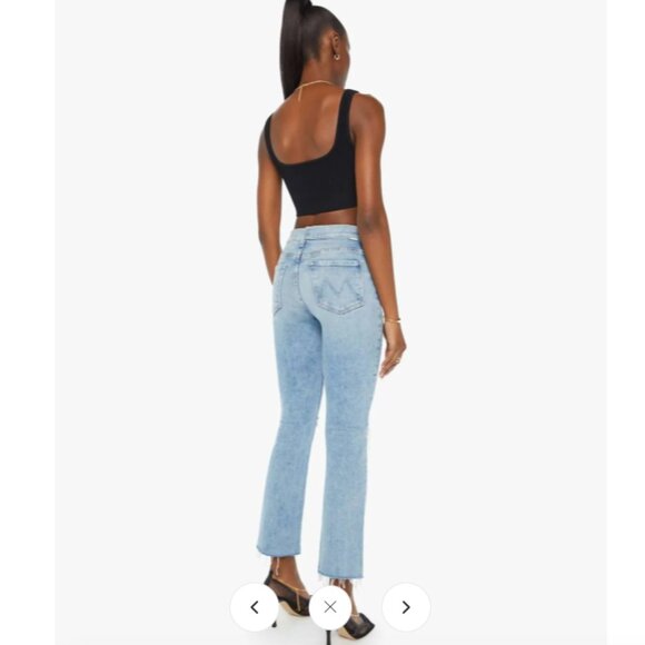 Mother Insider Flood Fray Jean In Peak A Boo 26 - Picture 3 of 15